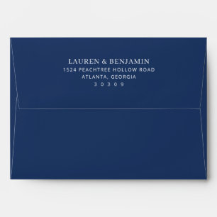 Sophisticated Navy Minimalist Typographic Envelope