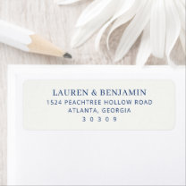 Sophisticated Navy Typographic Label