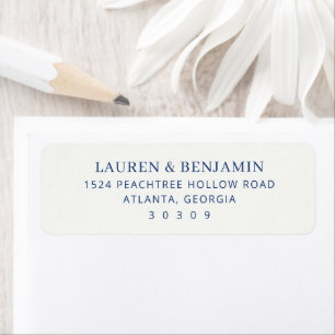 Sophisticated Navy Typographic Label