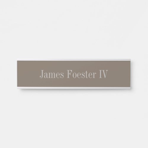 Sophisticated Neutral Color Desk Hanging Nameplate