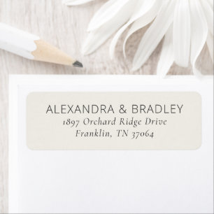 Sophisticated Neutral Typographic Label