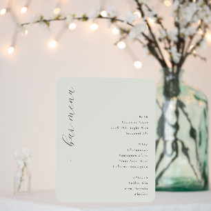Sophisticated Off-White Minimalist Bar Menu Foam Board
