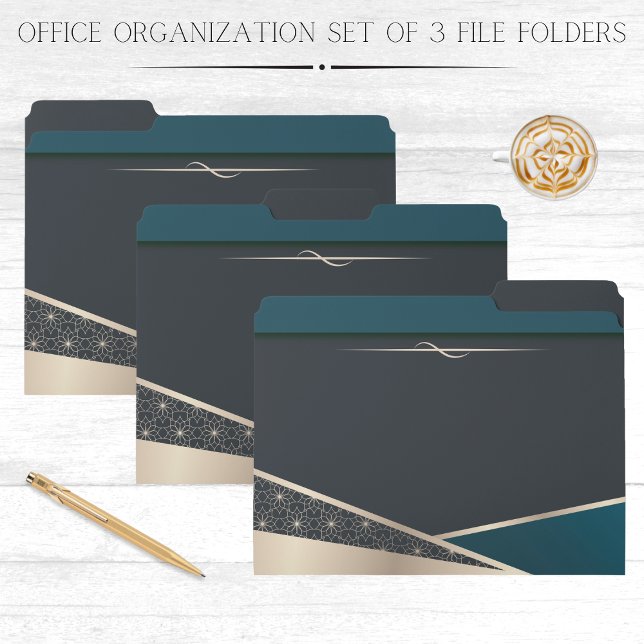 Sophisticated Office Organization Set of 3 Folders (Sophisticated Office Organization Set of 3 File Folders)