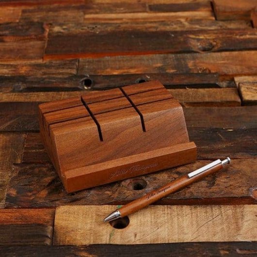 Sophisticated Office Set with Business Card Holder (Front)