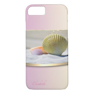 Sophisticated,Ombre, Seashells -Personalized iPhone 8/7 Case