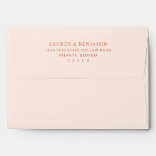 Sophisticated Orange Minimalist Envelope