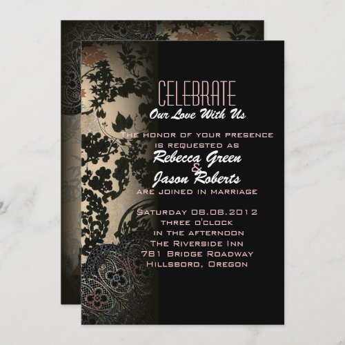 Sophisticated Paris EiffelTower Lace vintage Invitation