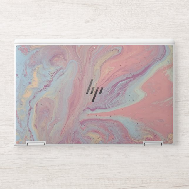    sophisticated pastel marble HP laptop skin (Front)