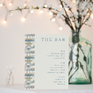 Sophisticated Pastel Serif Bar Menu Foam Board