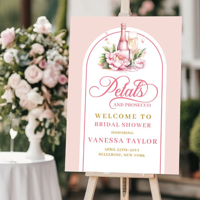 Sophisticated petals and prosecco shower board (Sophisticated petals and prosecco shower board)