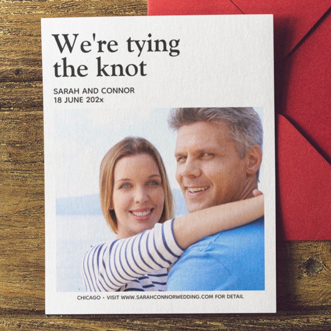 Sophisticated Photo Save the Date Card (Creator Uploaded)