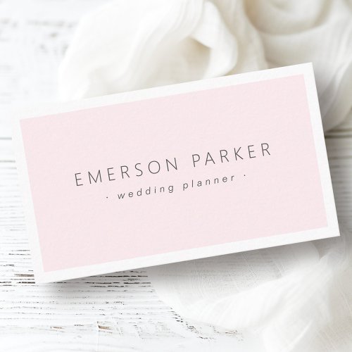 Sophisticated pink and gray modern minimalist business card