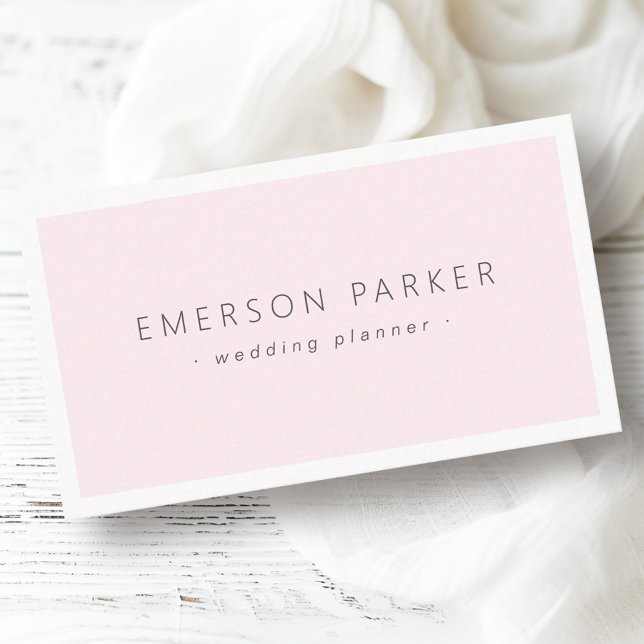 Sophisticated pink and gray modern minimalist business card (Sophisticated pink and gray modern minimalist business card)