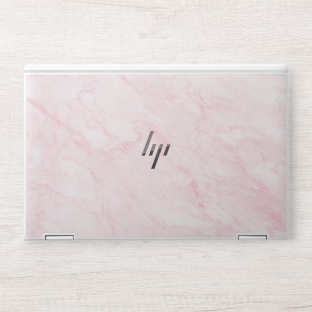    sophisticated pink marble HP laptop skin (Front)