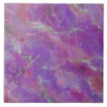Sophisticated Pink, Purple And Silver Marble  Ceramic Tile