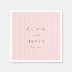Sophisticated Pink Stripes Napkins