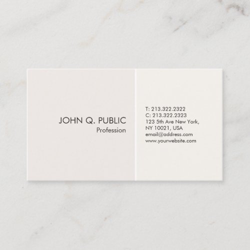 Sophisticated Plain Minimalist Design Modern Color Business Card