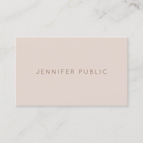 Sophisticated Plain Professional Luxury Modern Top Business Card
