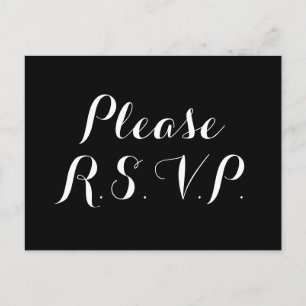 Sophisticated "Please R.S.V.P." Postcard
