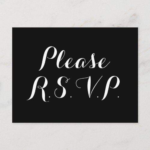 Sophisticated Please RSVP Postcard