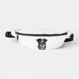 Sophisticated Pooch Portraits Trendy Dog Head Arti Fanny Pack