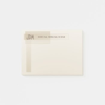 Sophisticated Professional Minimalist Post-it Notes by colorwash at Zazzle