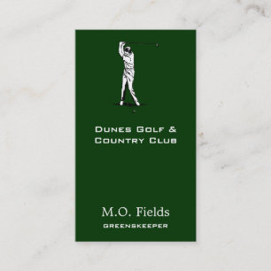 Sophisticated Professional Sport Golfer Silhouette Business Card