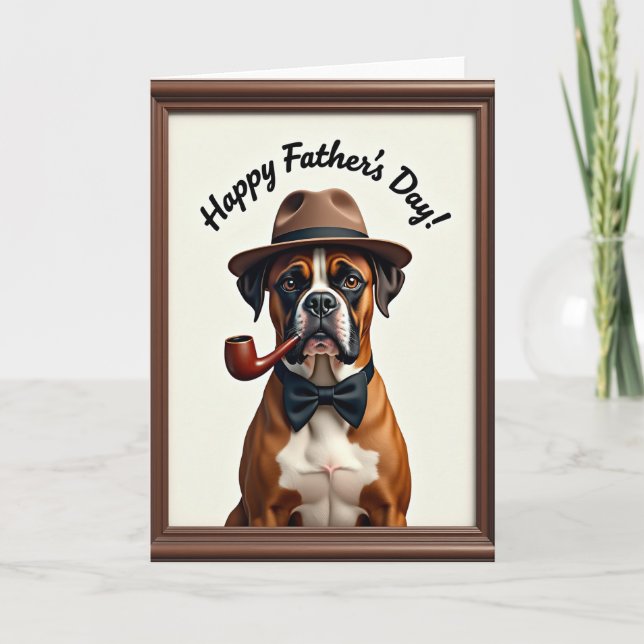 Sophisticated Pup Fathers Day Card (Front)