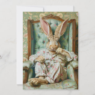 Sophisticated Rabbit Holiday Card