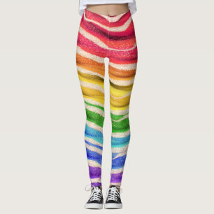 Sophisticated Rainbow Pop Fashion Leggings