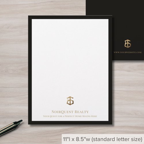 Sophisticated Real Estate Letterhead with Logo