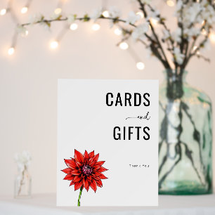 Sophisticated Red Floral Minimalist Foam Board