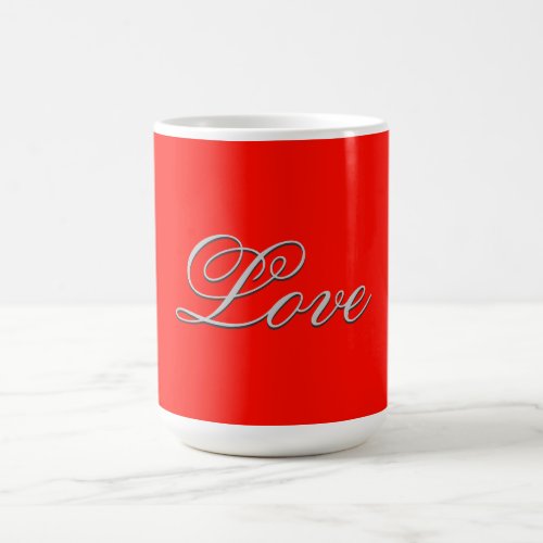 Sophisticated Red Love Wedding Coffee Mug