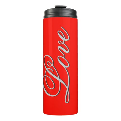 Sophisticated Red Love Wedding Thermal Tumbler