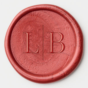 Sophisticated Red Wax Seal for Wedding Invitations Sticker