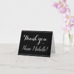 [ Thumbnail: Sophisticated, Respectable and Fancy "Thank You" Card ]