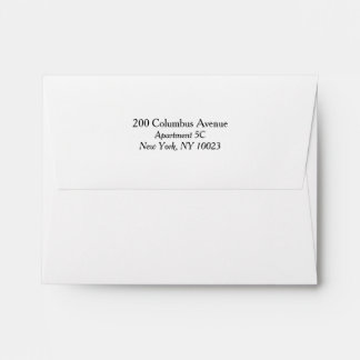 Sophisticated return address label envelope