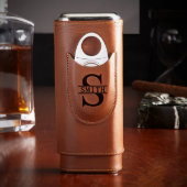 Sophisticated Richmond Leather Cigar Travel Case (Front)