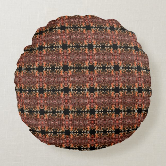Sophisticated Round Throw Pillow by Joya Eve (Front)