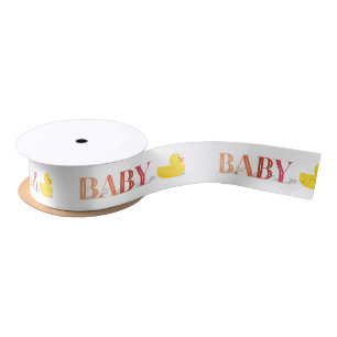 Sophisticated Rubber Duck Baby Shower Ribbons