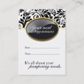 Sophisticated Salon and Spa Appointment Card (Back)