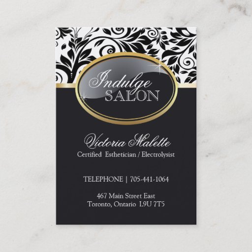 Customizable Sophisticated Salon and Spa Appointment Card Business Card