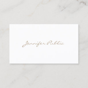 Sophisticated Script Modern Simple Plain Elegant Business Card