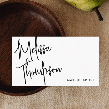 Sophisticated Script Signature Minimal  Business Card by CrispinStore at Zazzle