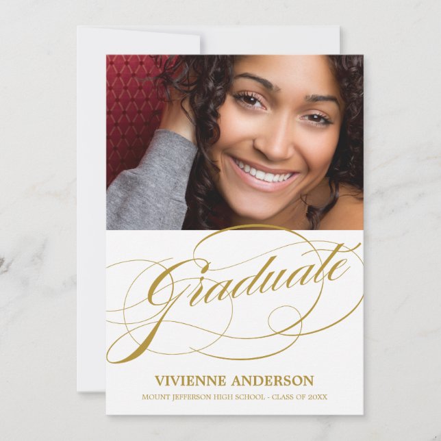 SOPHISTICATED SENIOR | GRADUATION PARTY INVITATION (Front)