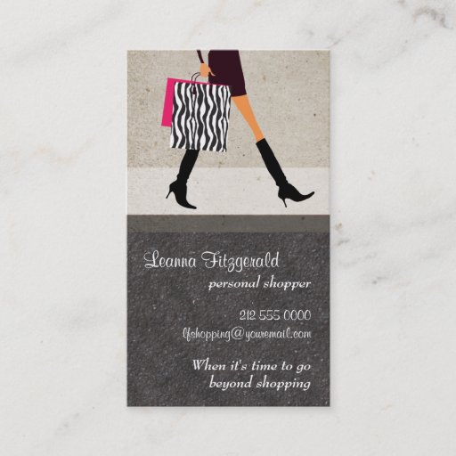 Customizable Sophisticated Shopper Business Card