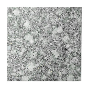 Sophisticated Silver Color Faux Glitter Solid Ceramic Tile