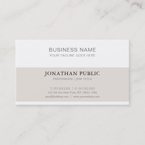 Sophisticated Simple Modern Plain Trendy Luxury Business Card