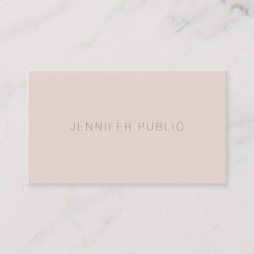 Sophisticated Simple Plain Professional Modern Top Business Card