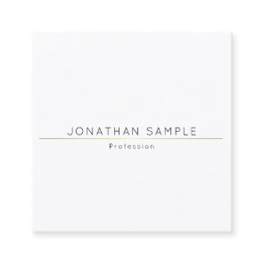 Sophisticated Simple Square Design Gold Plain Luxe Square Business Card Sophisticated Simple Square Design Gold Plain Luxe Square Business Card